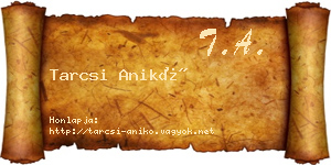 Tarcsi Anikó névjegykártya